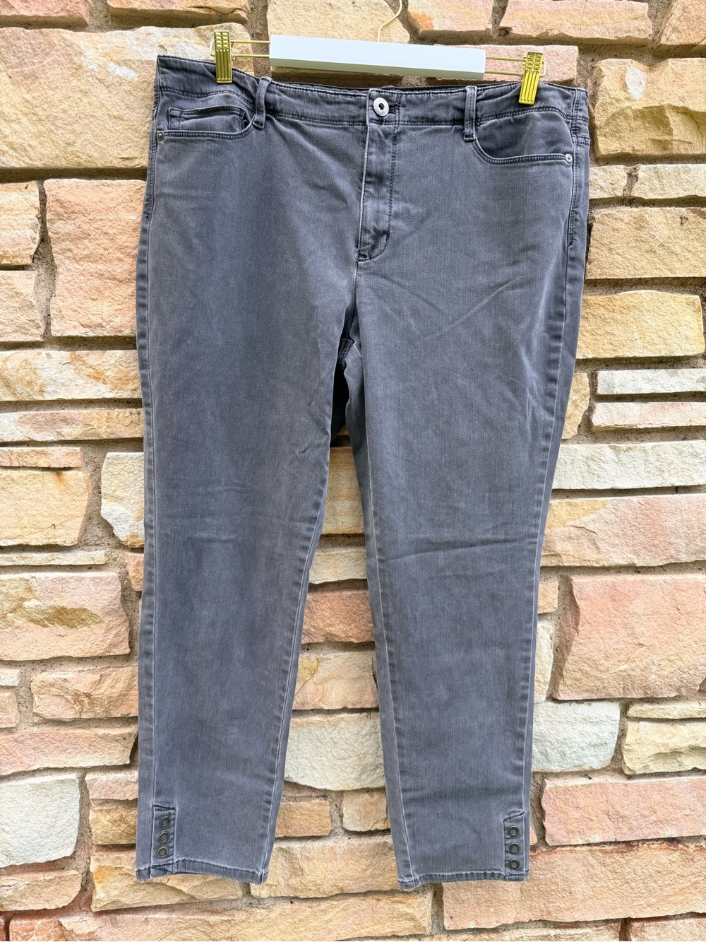 J.Jill Authentic Fit Slim Ankle Women's Gray Jeans Sz. 16